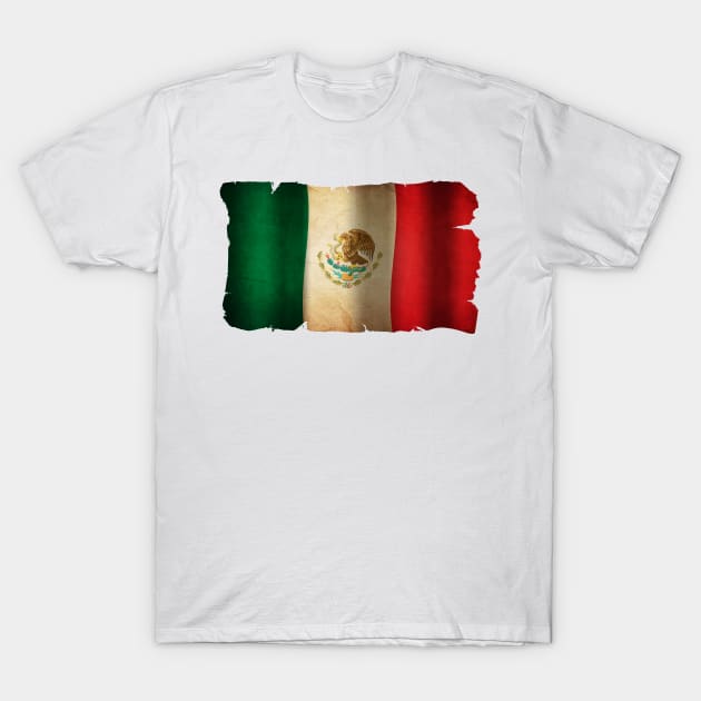 Grunge Flag of Mexico T-Shirt by pASob